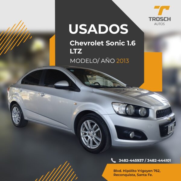 Chvrolet Sonic 1.6 LTZ. Modelo Año 2013