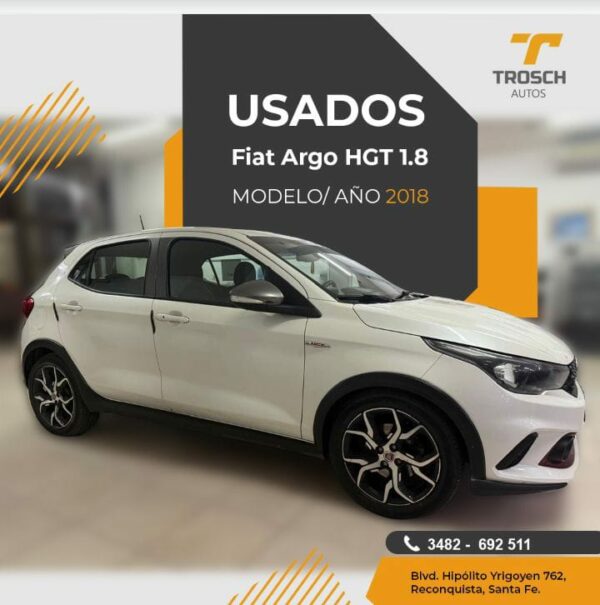 Fiat Argo HGT 1.8. Modelo Año 2018