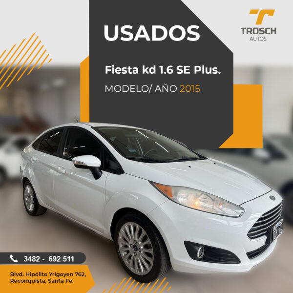 Fiesta KD 1.6 SE Plus 4 Ptas. Modelo Año 2015