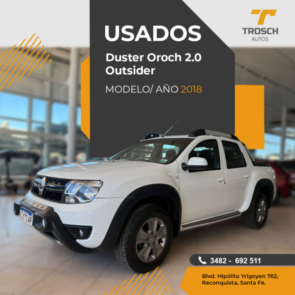 Duster Oroch 2.0 Outsider. Modelo Año 2018