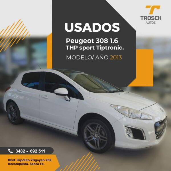 Peugeot 308 1.6 THP Sport Triptonic. Modelo Año 2013