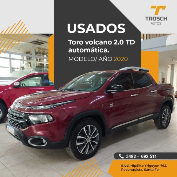 Toro Volcano 2.0 TD AT9. Modelo Año 2020