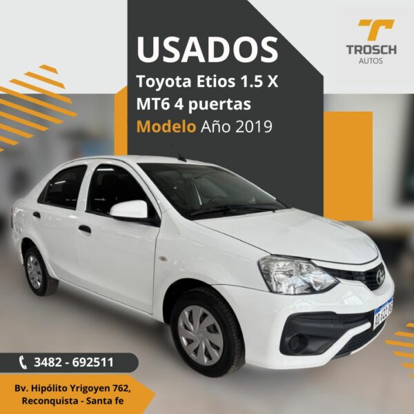 Etios 1.5 X MT6 4 Ptas. Modelo Año 2019